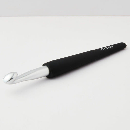 Agulha de croché KnitPro Silver Aluminium com cabo preto