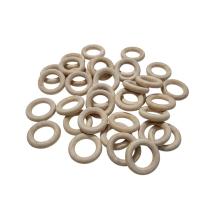 Set of wooden rings for crafts