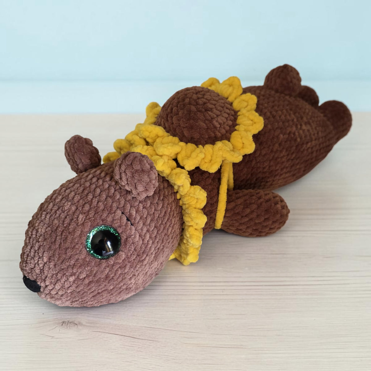 Capivara Girassol em croché