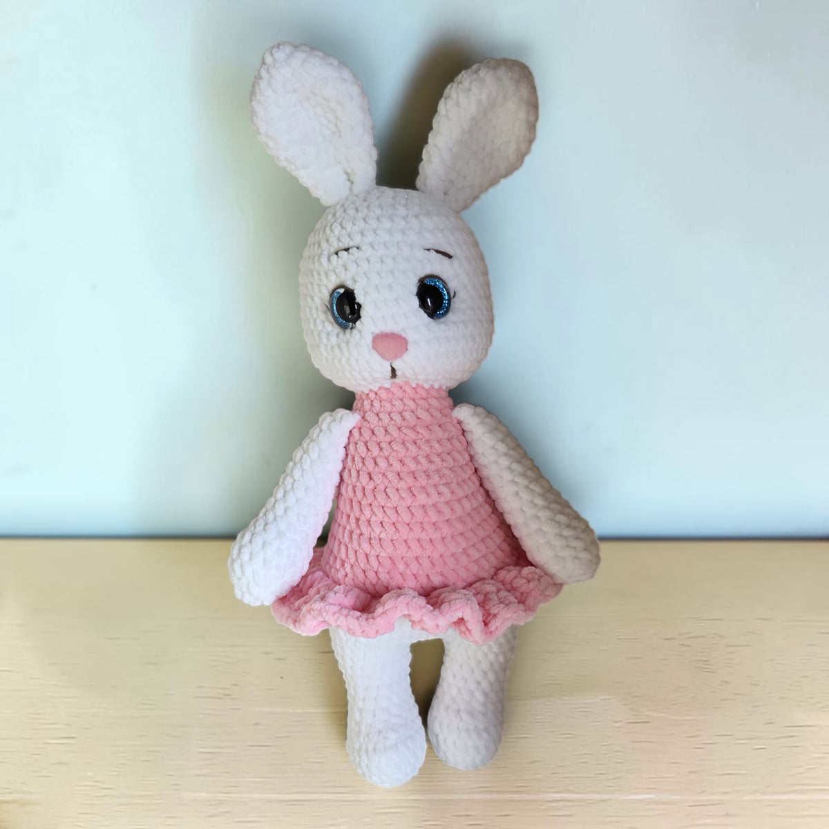 Crochet Pink Bunny in a Dress