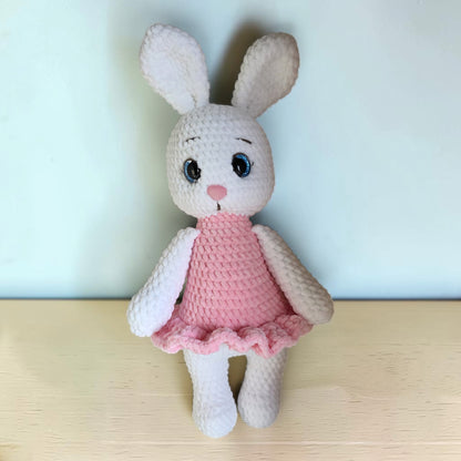 Crochet Pink Bunny in a Dress