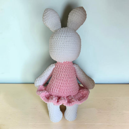 Crochet Pink Bunny in a Dress, alternative view 2