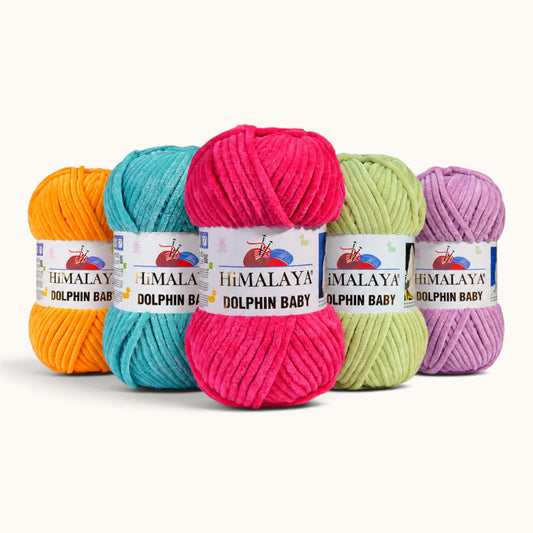 Himalaya Dolphin Baby — soft hypoallergenic yarn for amigurumi