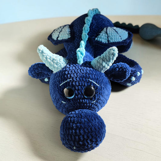 Dragão Azul em croché