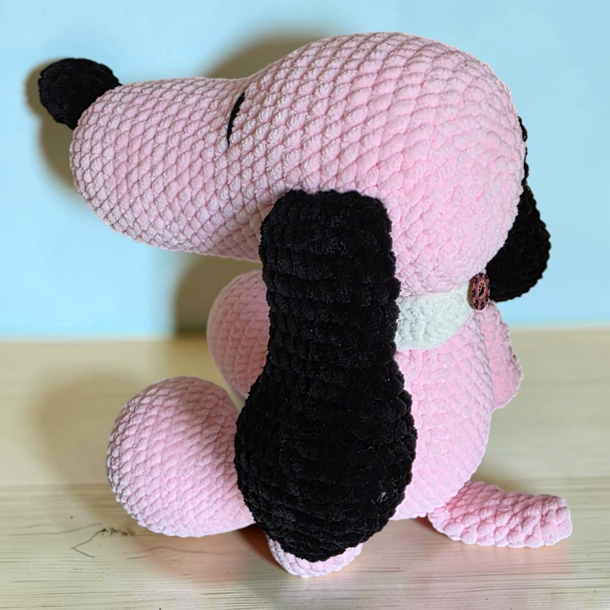 Puppy Rosa, vista alternativa 2 em croché