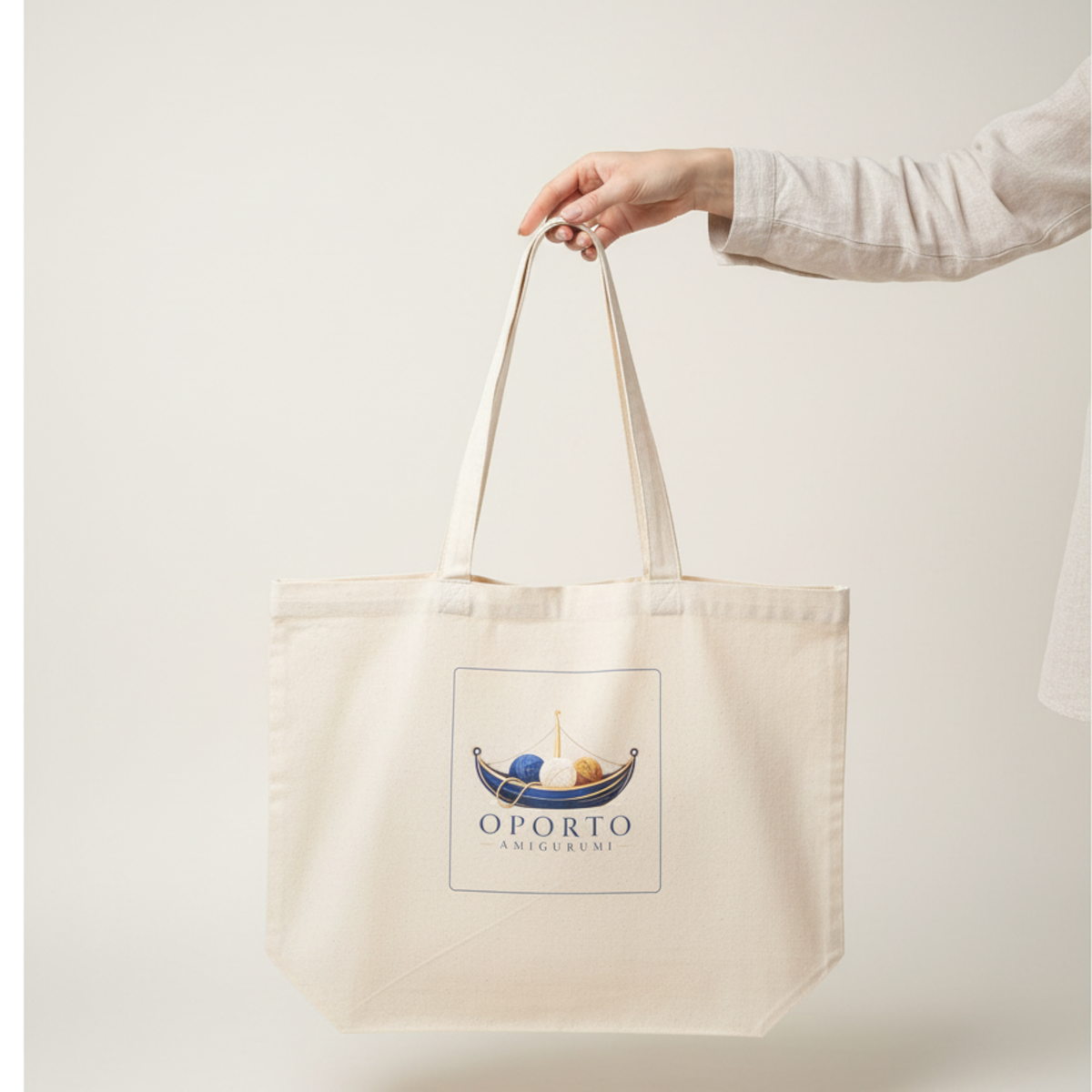 Oporto Amigurumi tote bag presented as a gift