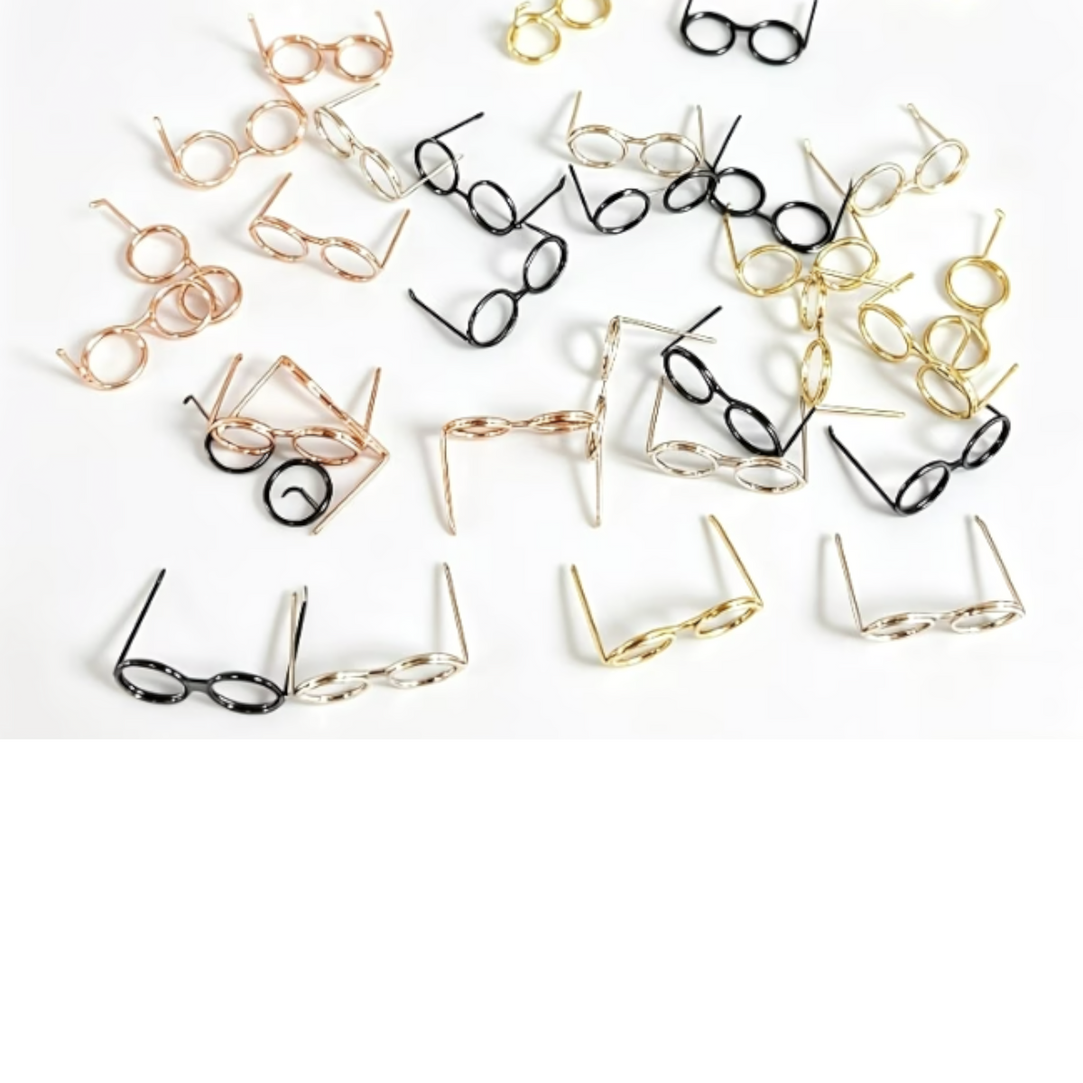 Set of mini round glasses for decorating amigurumi
